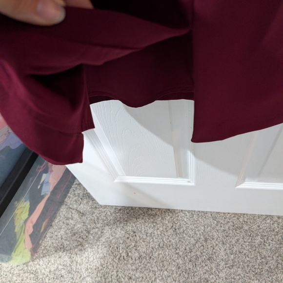 NWT NY&CO Eva Mendes Wine Red Sheath Midi Dress Square Neck Sleeveless Size 18+ - Picture 10 of 12